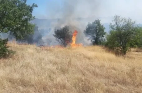 ЦУК: Пожари во атарите на села во Велес, Прилеп и Тетово