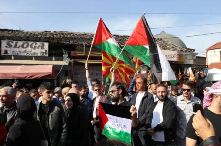 Во Скопје протест за поддршка на палестинскиот народ