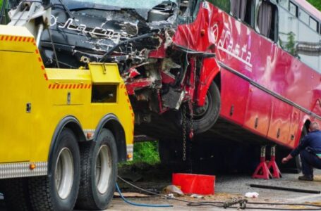 Судар на автобус со патнички автомобил кај Мали Пожаревац – возачот загина, повеќе од 30 повредени