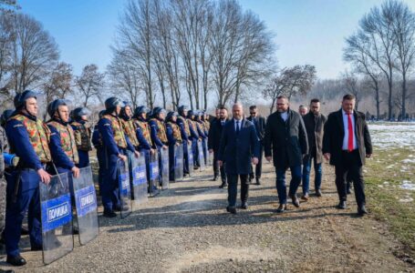 Симулациска вежба на кандидатите за полициски службеници за одговор при природна непогода