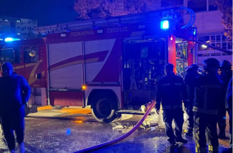 Голем пожар во зграда во Кисела Вода – повредени се станари, пожарникар и полицаец