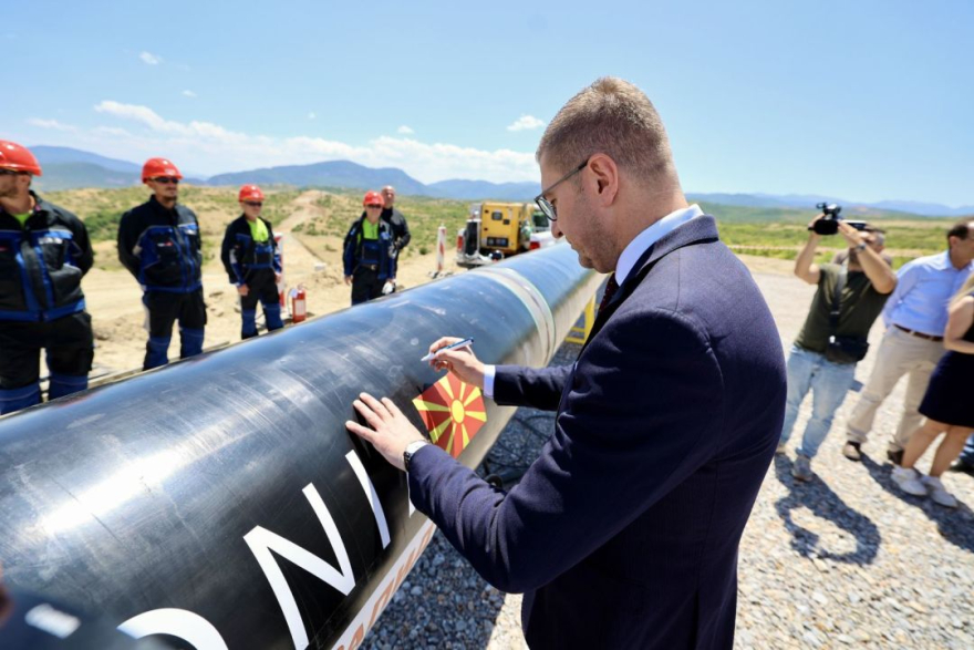 Започна изградбата на гасоводниот интерконектор со Грција, за Мицкоски ова е значаен влог кон енергетската независност